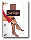 внешний вид упаковки колготок Filodoro Classic, модель: First 20 Gambaletto